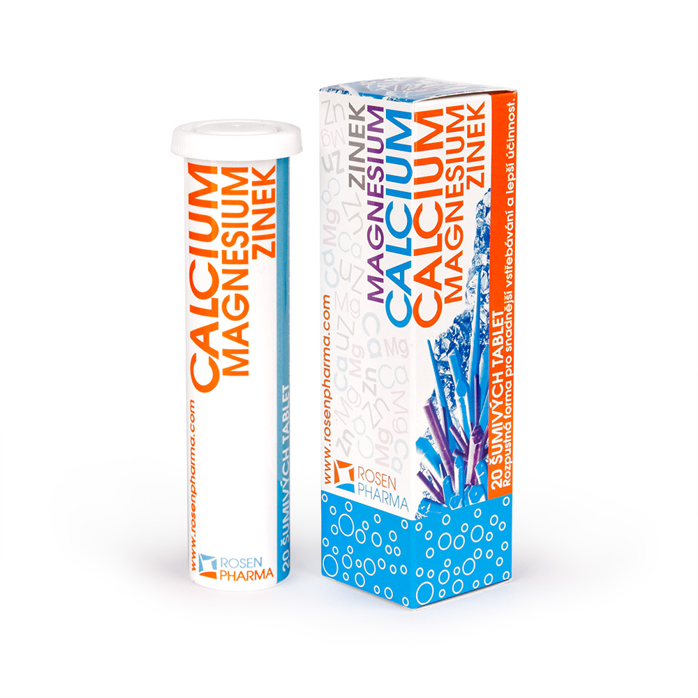 Calcium, Magnezium, Zinek - &scaron;umiv&eacute; tablety